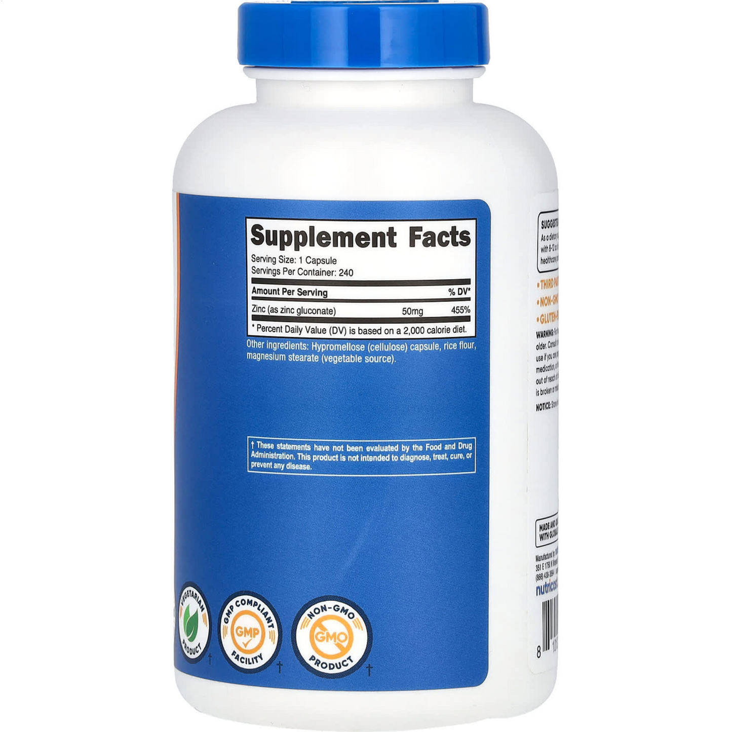 ZINC GLUCONATO para 8 meses