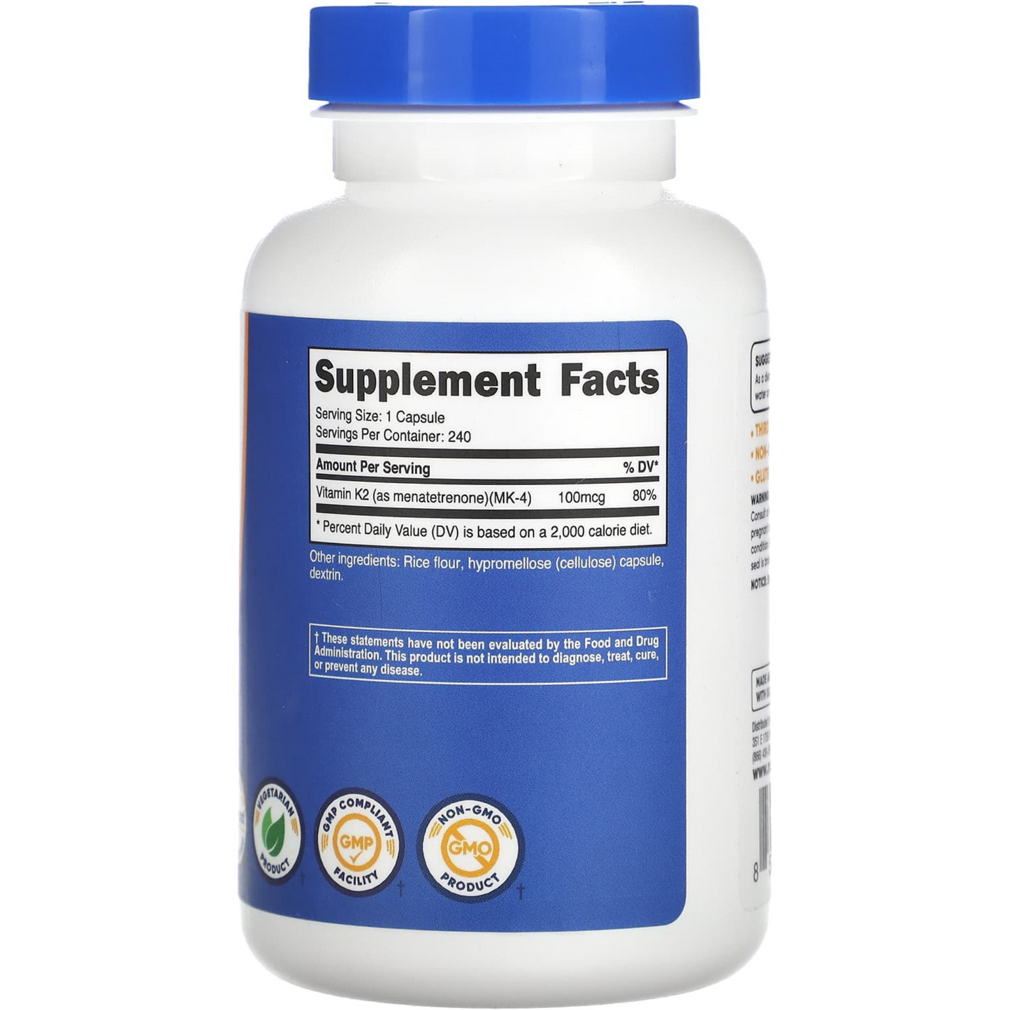 VITAMINa K2 mK4 para 8 meses