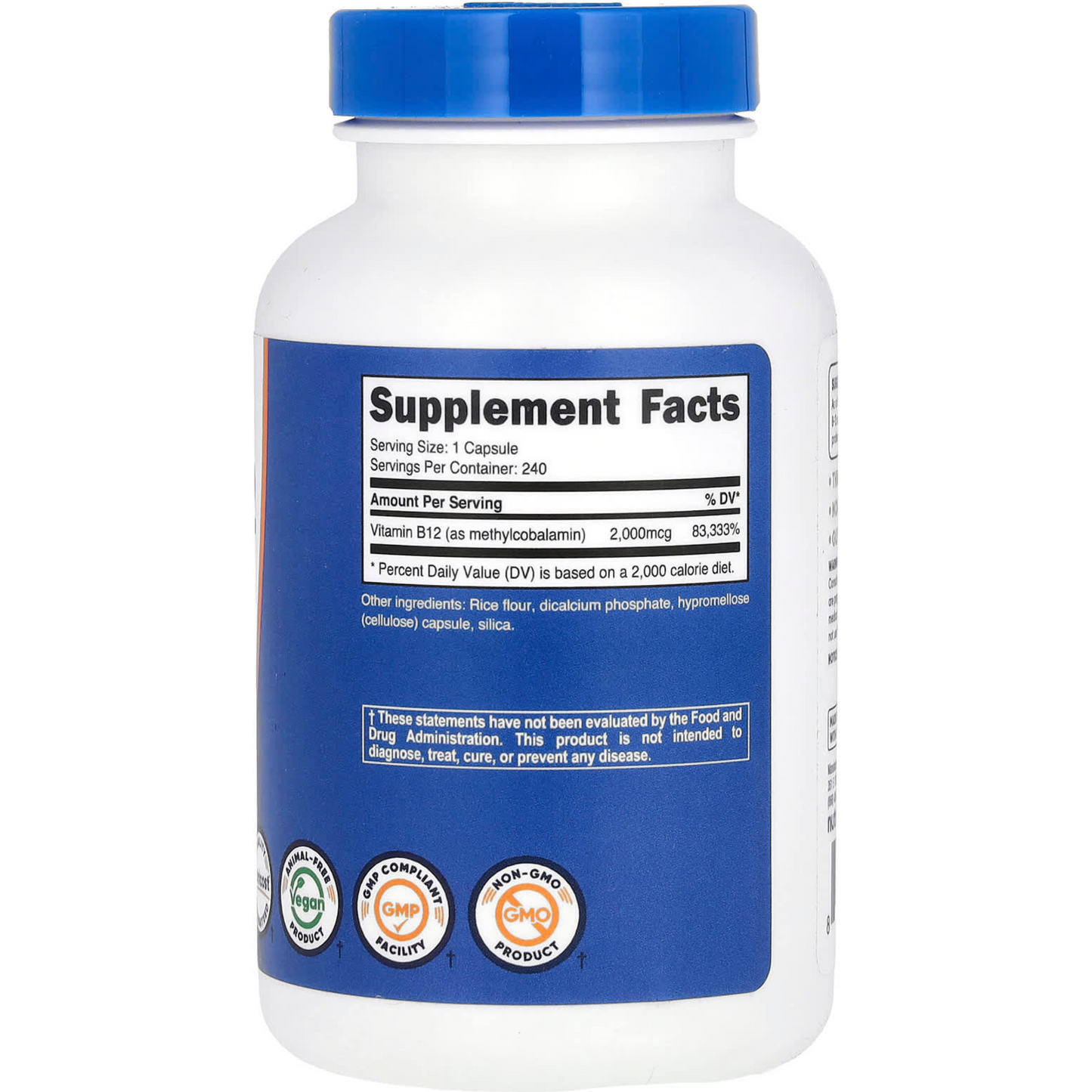 VITAMINA (B12) METILCOBALAMINA 2000 mcg para 8 meses