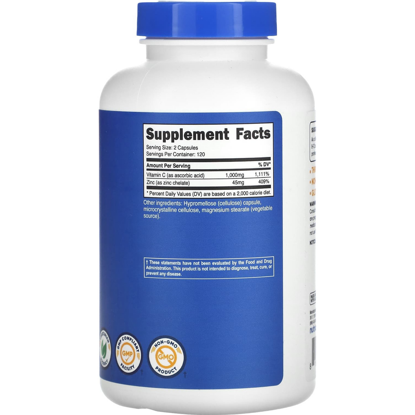 VITAMINA (C) + ZINC para 4 meses