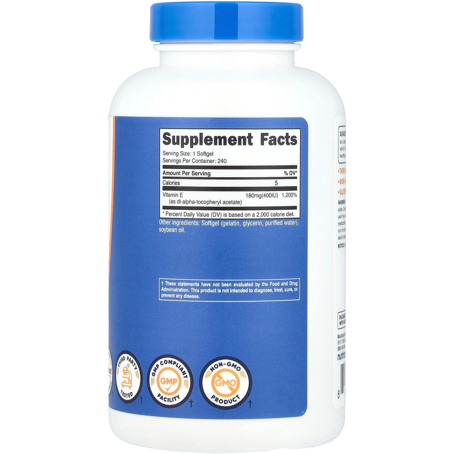 VITAMINA (E) ALFA TOCOFERIL ACETATO para 8 meses