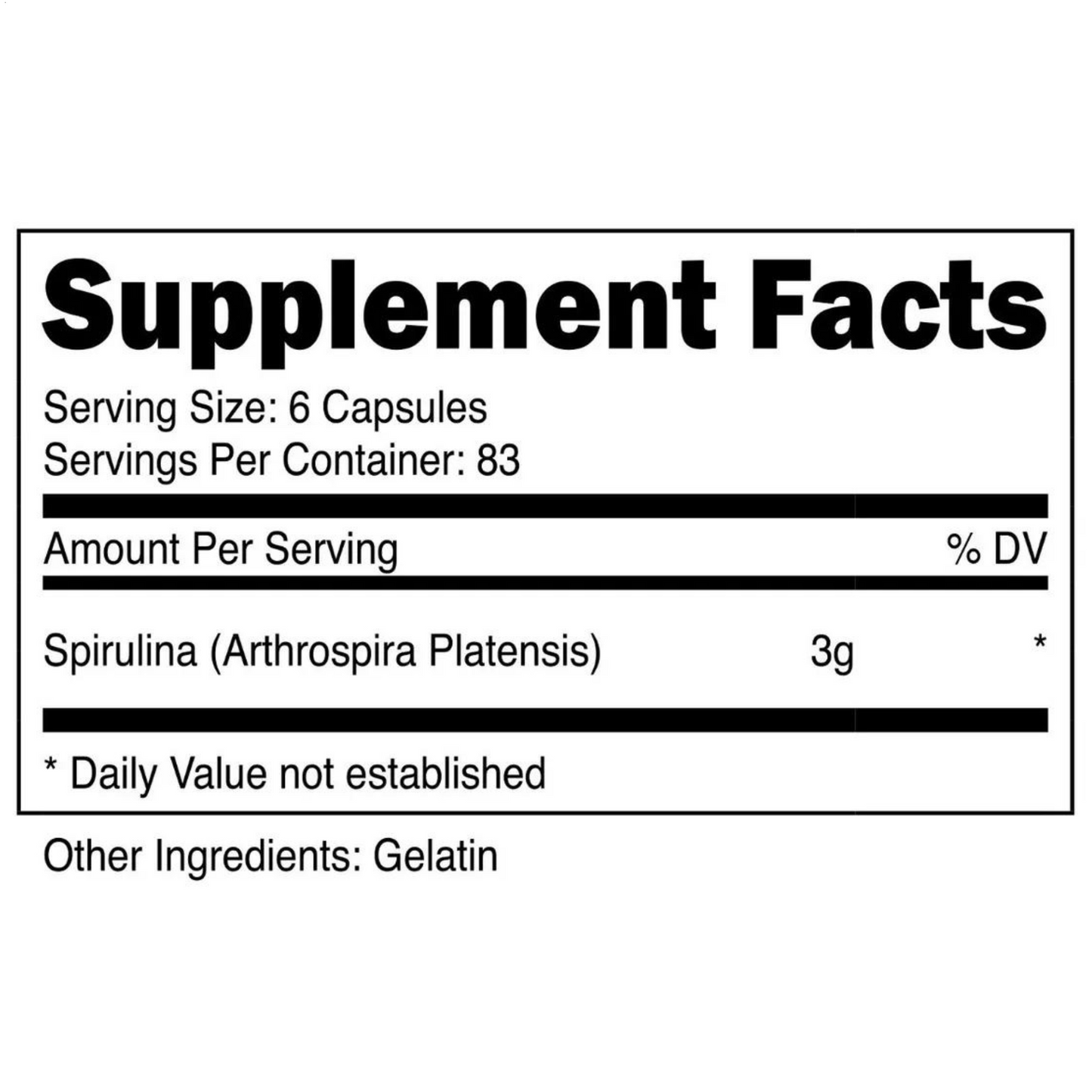 ESPIRULINA 500 mg para 3 meses