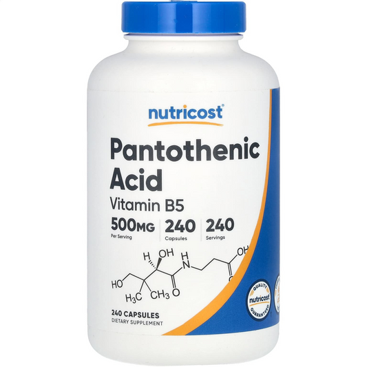 ACIDO PANTOTENICO VITAMINA B5 para 8 meses