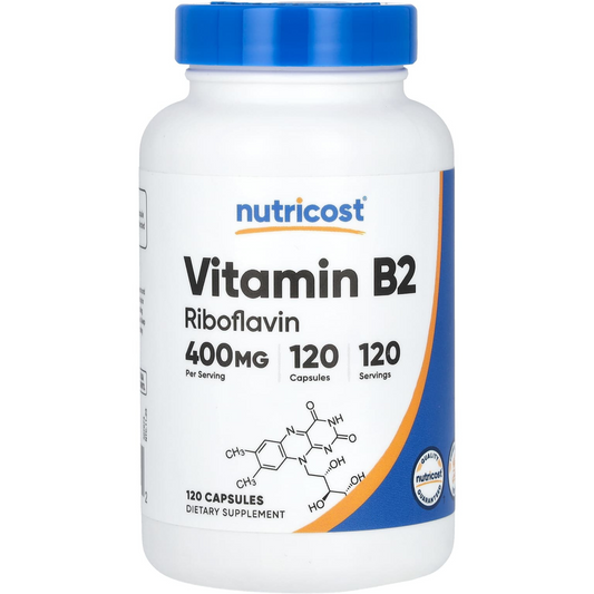VITAMINA (B2) RIBOFLAVINA 400 mg para 4 meses