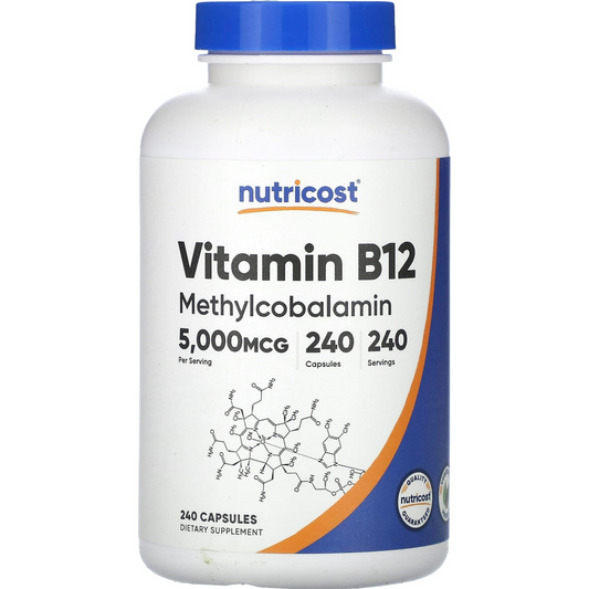 VITAMINA (B12) METILCOBALAMINA 5000 mcg para 8 meses